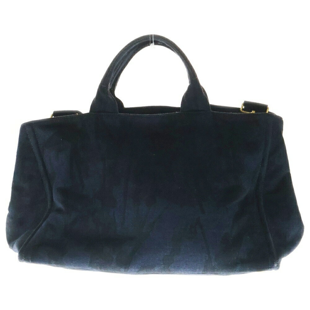 PRADA Canapa Tote Bag Handbag Shoulder Indigo Blue Denim